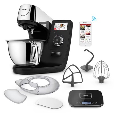Кухонна машина Tefal I-Coach Touch, 1200Вт, чаша-метал, корпус-метал+пластик, дисплей, насадок-3, підкл. до смартфону, чорний (Q Кухонна машина Tefal I-Coach Touch, 1200Вт, чаша-метал, корпус-метал+пластик, дисплей, насадок-3, підкл. до смартфону, чорний (Q