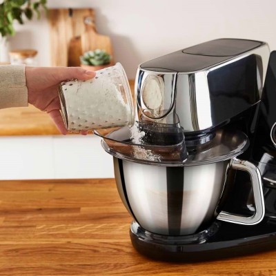 Кухонна машина Tefal I-Coach Touch, 1200Вт, чаша-метал, корпус-метал+пластик, дисплей, насадок-3, підкл. до смартфону, чорний (Q Кухонна машина Tefal I-Coach Touch, 1200Вт, чаша-метал, корпус-метал+пластик, дисплей, насадок-3, підкл. до смартфону, чорний (Q