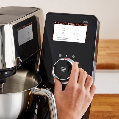 Кухонна машина Tefal I-Coach Touch, 1200Вт, чаша-метал, корпус-метал+пластик, дисплей, насадок-3, підкл. до смартфону, чорний (Q Кухонна машина Tefal I-Coach Touch, 1200Вт, чаша-метал, корпус-метал+пластик, дисплей, насадок-3, підкл. до смартфону, чорний (Q