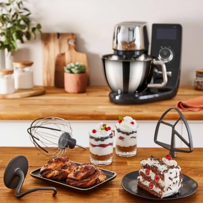 Кухонна машина Tefal I-Coach Touch, 1200Вт, чаша-метал, корпус-метал+пластик, дисплей, насадок-3, підкл. до смартфону, чорний (Q Кухонна машина Tefal I-Coach Touch, 1200Вт, чаша-метал, корпус-метал+пластик, дисплей, насадок-3, підкл. до смартфону, чорний (Q