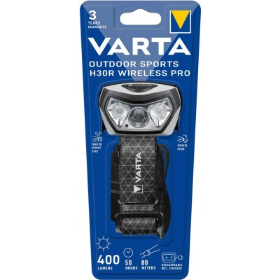 Ліхтар VARTA Налобний Indestructible H30 Pro 4 Ватт, IP67, IK08, до 400 люмен, до 80 метрів, червоне світло, перезаряджаємий (18 Ліхтар VARTA Налобний Indestructible H30 Pro 4 Ватт, IP67, IK08, до 400 люмен, до 80 метрів, червоне світло, перезаряджаємий (18