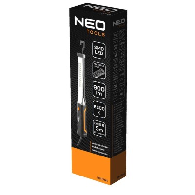 Ліхтар інспекційний Neo Tools, 220В, 900лм, 10Вт, кабель 5м, гачок 360°, IK08 стійкість до удару, IP44 (99-044) Ліхтар інспекційний Neo Tools, 220В, 900лм, 10Вт, кабель 5м, гачок 360°, IK08 стійкість до удару, IP44 (99-044)