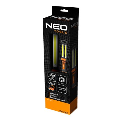 Ліхтар інспекційний акумуляторний Neo Tools, 2400мА•год, 500лм, 6Вт, складаний, гачок, магніт, IP20 (99-066) Ліхтар інспекційний акумуляторний Neo Tools, 2400мА•год, 500лм, 6Вт, складаний, гачок, магніт, IP20 (99-066)