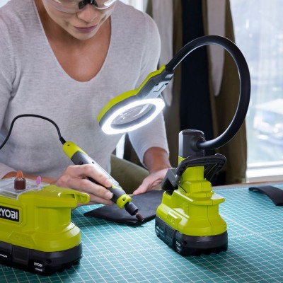 Ліхтар інспекційний акумуляторний Ryobi ONE+ RML18-0, 18В, 500лм, 2 функції освітлення, гнучкий, затискач без АКБ та ЗП (5133005 Ліхтар інспекційний акумуляторний Ryobi ONE+ RML18-0, 18В, 500лм, 2 функції освітлення, гнучкий, затискач без АКБ та ЗП (5133005