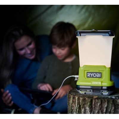 Ліхтар кемпінговий акумуляторний Ryobi ONE+ RLL18-0, 850лм, USB для заряджання пристроїв, 3 функції освітлення без АКБ та ЗП (51 Ліхтар кемпінговий акумуляторний Ryobi ONE+ RLL18-0, 850лм, USB для заряджання пристроїв, 3 функції освітлення без АКБ та ЗП (51
