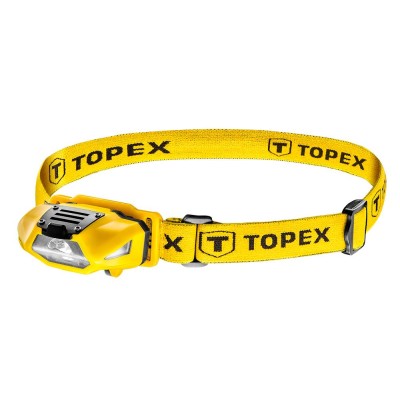 Ліхтар налобний на батарейках TOPEX, AAx1, 70лм, 4 функції освітлення, 1 білий та 2 червоних світлодіода, 46г (94W390) Ліхтар налобний на батарейках TOPEX, AAx1, 70лм, 4 функції освітлення, 1 білий та 2 червоних світлодіода, 46г (94W390)