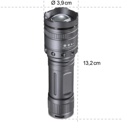 Ліхтар ручний на батарейках Hama Ultra Pro LED Torch, AAAx4, 1000лм, 10Вт, LED, 4 функції освітлення, чорний (00185801) Ліхтар ручний на батарейках Hama Ultra Pro LED Torch, AAAx4, 1000лм, 10Вт, LED, 4 функції освітлення, чорний (00185801)