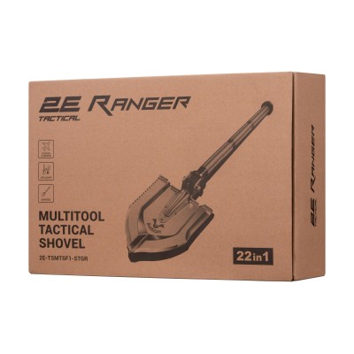 Лопата-мультитул тактична 2E Ranger Steel Gray розбірна, 22в1, з чохлом у комплекті, 103 см макс., 1.6 кг (2E-TSMTSF1-STGR) Лопата-мультитул тактична 2E Ranger Steel Gray розбірна, 22в1, з чохлом у комплекті, 103 см макс., 1.6 кг (2E-TSMTSF1-STGR)