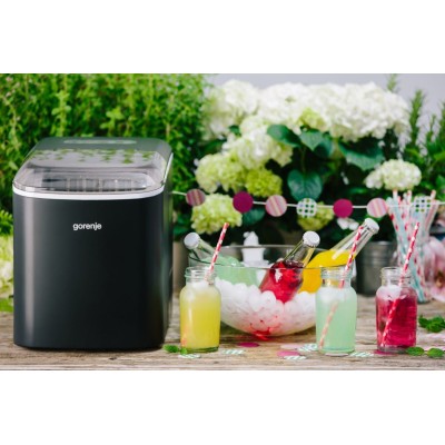 Льодогенератор побутовий Gorenje, 12кг/добу, 2.2л, дисплей, чорний (IMC1200B) Льодогенератор побутовий Gorenje, 12кг/добу, 2.2л, дисплей, чорний (IMC1200B)