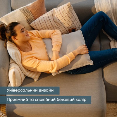 Масажна подушка Beurer для плечей, шиї, спини, ніг, літій- іонний акум., вага - 1,85кг, змінний чохол, бежевий (MG_139_BEIGE)