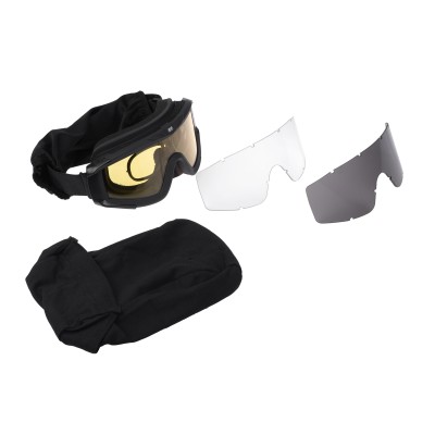 Маска тактична, захисна 2E Hawk WS Black Anti-fog, 3-х шаровий ущільнювач, сумка, 3 лінзи Маска тактична, захисна 2E Hawk WS Black Anti-fog, 3-х шаровий ущільнювач, сумка, 3 лінзи