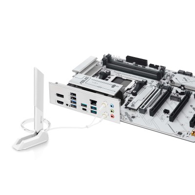 Материнcька плата ASUS B850 MAX GAMING WIFI W sAM5 B850 4xDDR5 M.2 HDMI DP WiFi BT ATX білий (90MB1M10-M0EAY0)