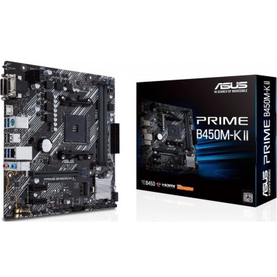 Материнcька плата ASUS PRIME B450M-K II sAM4 B450 2xDDR4 HDMI DVI D-Sub mATX (90MB1600-M0EAY0) Материнcька плата ASUS PRIME B450M-K II sAM4 B450 2xDDR4 HDMI DVI D-Sub mATX (90MB1600-M0EAY0)