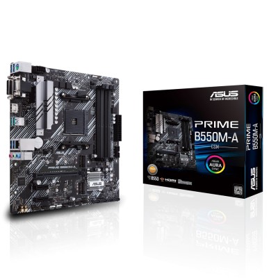 Материнcька плата ASUS PRIME B550M-A/CSM sAM4 B550 4xDDR4 M.2 HDMI DVI D-Sub CSM mATX (90MB14I0-M0EAYC)