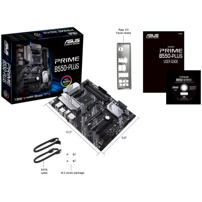 Материнcька плата ASUS PRIME B550-PLUS sAM4 B550 4xDDR4 M.2 HDMI DP ATX (90MB14U0-M0EAY0)