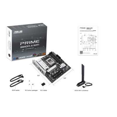 Материнcька плата ASUS PRIME B840M-A WIFI sAM5 B840 4xDDR5 M.2 HDMI DP WiFi BT mATX (90MB1J20-M0EAY0)