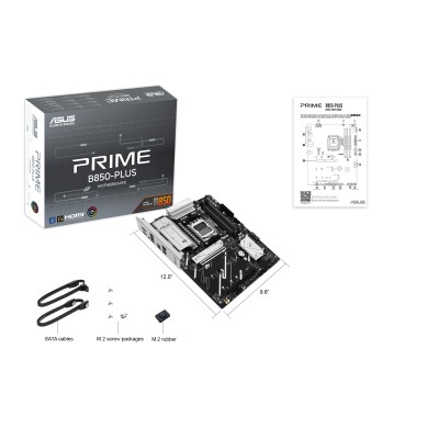Материнcька плата ASUS PRIME B850-PLUS sAM5 B850 4xDDR5 M.2 HDMI DP ATX (90MB1LC0-M0EAY0) Материнcька плата ASUS PRIME B850-PLUS sAM5 B850 4xDDR5 M.2 HDMI DP ATX (90MB1LC0-M0EAY0)