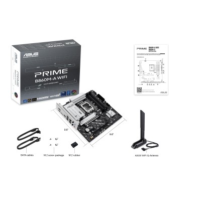 Материнcька плата ASUS PRIME B860M-A WIFI s1851 B860 4xDDR5 M.2 DP HDMI Wi-Fi BT mATX (90MB1JY0-M0EAY0) Материнcька плата ASUS PRIME B860M-A WIFI s1851 B860 4xDDR5 M.2 DP HDMI Wi-Fi BT mATX (90MB1JY0-M0EAY0)