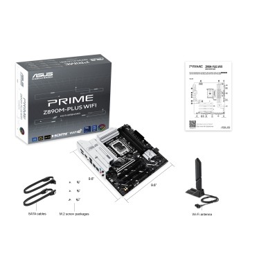 Материнcька плата ASUS PRIME Z890M-PLUS WIFI s1851 Z890 4xDDR5 M.2 HDMI DP Wi-Fi BT mATX (90MB1J80-M0EAY0) Материнcька плата ASUS PRIME Z890M-PLUS WIFI s1851 Z890 4xDDR5 M.2 HDMI DP Wi-Fi BT mATX (90MB1J80-M0EAY0)