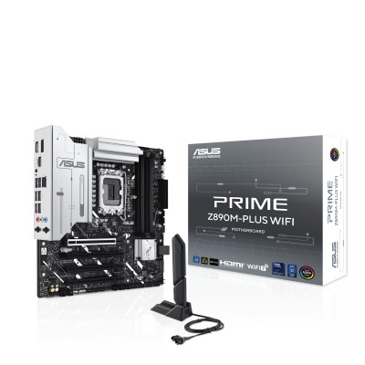 Материнcька плата ASUS PRIME Z890M-PLUS WIFI s1851 Z890 4xDDR5 M.2 HDMI DP Wi-Fi BT mATX (90MB1J80-M0EAY0) Материнcька плата ASUS PRIME Z890M-PLUS WIFI s1851 Z890 4xDDR5 M.2 HDMI DP Wi-Fi BT mATX (90MB1J80-M0EAY0)