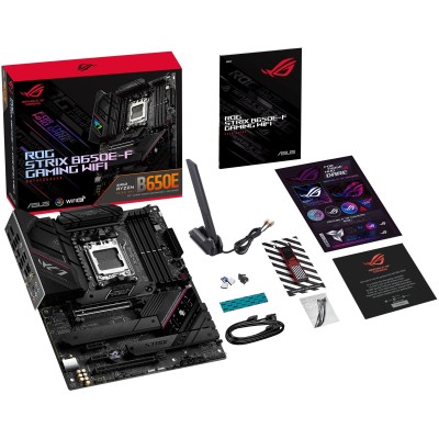 Материнcька плата ASUS ROG STRIX B650E-F GAMING WIFI sAM5 B650 4xDDR5 M.2 HDMI DP WiFi BT ATX (90MB1BQ0-M0EAY0) Материнcька плата ASUS ROG STRIX B650E-F GAMING WIFI sAM5 B650 4xDDR5 M.2 HDMI DP WiFi BT ATX (90MB1BQ0-M0EAY0)