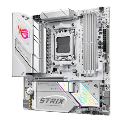 Материнcька плата ASUS ROG STRIX B850-G GAMING WIFI sAM5 B850 4xDDR5 M.2 HDMI DP WiFi BT mATX білий (90MB1M30-M0EAY0)