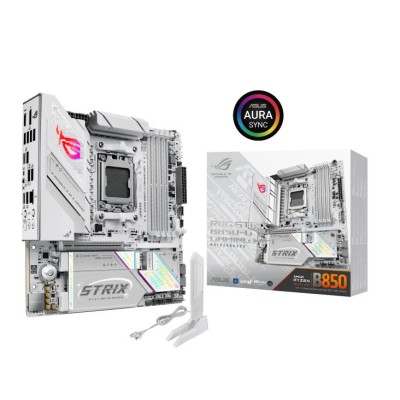 Материнcька плата ASUS ROG STRIX B850-G GAMING WIFI sAM5 B850 4xDDR5 M.2 HDMI DP WiFi BT mATX білий (90MB1M30-M0EAY0)