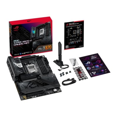 Материнcька плата ASUS ROG STRIX X870-F GAMING WIFI sAM5 X870 4xDDR5 M.2 HDMI DP WiFi BT ATX (90MB1IV0-M0EAY0) Материнcька плата ASUS ROG STRIX X870-F GAMING WIFI sAM5 X870 4xDDR5 M.2 HDMI DP WiFi BT ATX (90MB1IV0-M0EAY0)