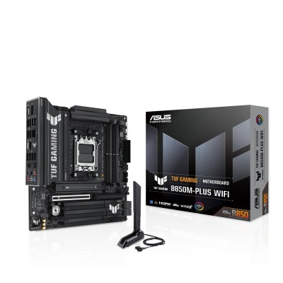 Материнcька плата ASUS TUF GAMING B850M-PLUS WIFI sAM5 B850 4xDDR5 M.2 HDMI DP Wi-Fi BT mATX (90MB1IY0-M0EAY0) Материнcька плата ASUS TUF GAMING B850M-PLUS WIFI sAM5 B850 4xDDR5 M.2 HDMI DP Wi-Fi BT mATX (90MB1IY0-M0EAY0)
