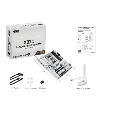 Материнcька плата ASUS X870 MAX GAMING WIFI7 W sAM5 X870 4xDDR5 M.2 HDMI USB Type-C WiFi BT ATX білий (90MB1LZ0-M0EAY0) Материнcька плата ASUS X870 MAX GAMING WIFI7 W sAM5 X870 4xDDR5 M.2 HDMI USB Type-C WiFi BT ATX білий (90MB1LZ0-M0EAY0)