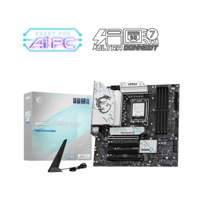 Материнcька плата MSI B860M GAMING PLUS WIFI s1851 B860 4xDDR5 M.2 HDMI DP WiFi BT mATX (911-7E42-003) Материнcька плата MSI B860M GAMING PLUS WIFI s1851 B860 4xDDR5 M.2 HDMI DP WiFi BT mATX (911-7E42-003)