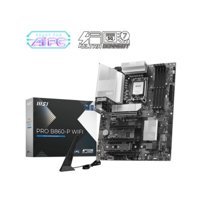 Материнcька плата MSI PRO B860-P WIFI s1851 B860 4xDDR5 M.2 HDMI DP WiFi BT ATX (911-7E41-001) Материнcька плата MSI PRO B860-P WIFI s1851 B860 4xDDR5 M.2 HDMI DP WiFi BT ATX (911-7E41-001)