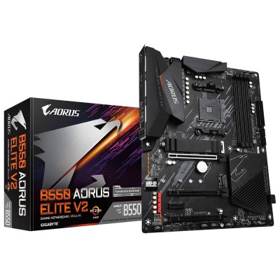 Материнська плата GIGABYTE B550 AORUS ELITE V2 sAM4 B550 4xDDR4 M.2 HDMI DP ATX (B550_AORUS_ELITE_V2) Материнська плата GIGABYTE B550 AORUS ELITE V2 sAM4 B550 4xDDR4 M.2 HDMI DP ATX (B550_AORUS_ELITE_V2)