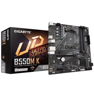 Материнська плата GIGABYTE B550M_K sAM4 B550 4xDDR4 M.2 HDMI DP mATX Материнська плата GIGABYTE B550M_K sAM4 B550 4xDDR4 M.2 HDMI DP mATX