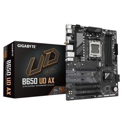 Материнська плата GIGABYTE B650 UD AX sAM5 B650 4xDDR5 M.2 HDMI DP ATX (B650_UD_AX) Материнська плата GIGABYTE B650 UD AX sAM5 B650 4xDDR5 M.2 HDMI DP ATX (B650_UD_AX)