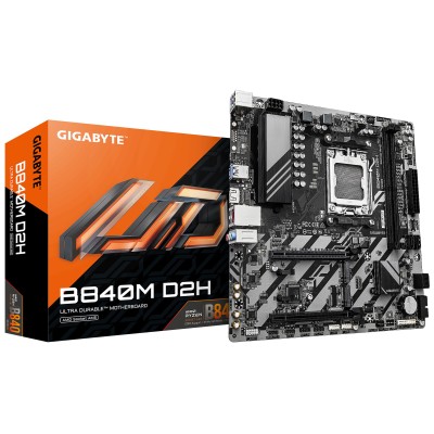 Материнська плата GIGABYTE B840M D2H sAM5 B840 2xDDR5 M.2 HDMI mATX (B840M_D2H) Материнська плата GIGABYTE B840M D2H sAM5 B840 2xDDR5 M.2 HDMI mATX (B840M_D2H)
