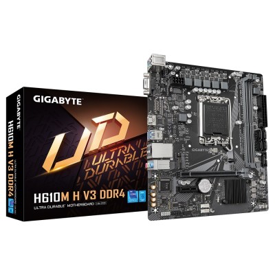 Материнська плата GIGABYTE H610M H V3 DDR4 s1700 H610 2xDDR4 HDMI D-Sub mATX (H610M_H_V3_DDR4) Материнська плата GIGABYTE H610M H V3 DDR4 s1700 H610 2xDDR4 HDMI D-Sub mATX (H610M_H_V3_DDR4)