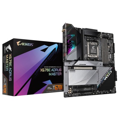 Материнська плата GIGABYTE X670E AORUS MASTER sAM5 X670 4xDDR5 M.2 HDMI DP Wi-Fi BT mATX (X670E_AORUS_MASTER)