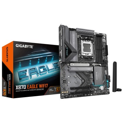 Материнська плата GIGABYTE X870 EAGLE WIFI7 sAM5 X870 4xDDR5 M.2 HDMI DP Wi-Fi BT ATX (X870_EAGLE_WIFI7) Материнська плата GIGABYTE X870 EAGLE WIFI7 sAM5 X870 4xDDR5 M.2 HDMI DP Wi-Fi BT ATX (X870_EAGLE_WIFI7)