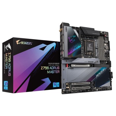 Материнська плата GIGABYTE Z790 AORUS MASTER s1700 Z790 4xDDR5 M.2 DP Wi-Fi BT EATX (Z790_AORUS_MASTER) Материнська плата GIGABYTE Z790 AORUS MASTER s1700 Z790 4xDDR5 M.2 DP Wi-Fi BT EATX (Z790_AORUS_MASTER)