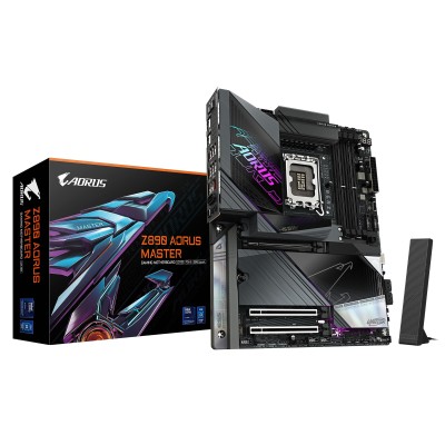 Материнська плата GIGABYTE Z890 AORUS MASTER s1851 Z890 4xDDR5 M.2 USB Type-C Wi-Fi BT ATX (Z890_AORUS_MASTER) Материнська плата GIGABYTE Z890 AORUS MASTER s1851 Z890 4xDDR5 M.2 USB Type-C Wi-Fi BT ATX (Z890_AORUS_MASTER)