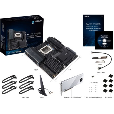 Материнська плата серверна ASUS PRO WS WRX80E-SAGE SE WIFI sWRX8 WRX80 8xDDR4 M.2 WiFi BT EATX (90MB1590-M0EAY0) Материнська плата серверна ASUS PRO WS WRX80E-SAGE SE WIFI sWRX8 WRX80 8xDDR4 M.2 WiFi BT EATX (90MB1590-M0EAY0)