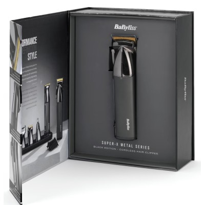 Машинка для стриження Babyliss Super-X Metal Series, акум., насадок-12, сталь з графітовим покриттям, чорно-сріблястий (E991E) Машинка для стриження Babyliss Super-X Metal Series, акум., насадок-12, сталь з графітовим покриттям, чорно-сріблястий (E991E)
