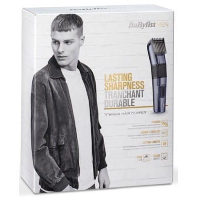 Машинка для стриження Babyliss, мережа+акум., вібраційний мотор, насадок-1, кейс, титан.напил., сірий (E976E) Машинка для стриження Babyliss, мережа+акум., вібраційний мотор, насадок-1, кейс, титан.напил., сірий (E976E)
