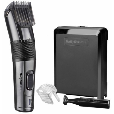 Машинка для стриження Babyliss, мережа+акум., вібраційний мотор, насадок-1, тример, кейс, титан.напил., чорний (E978E) Машинка для стриження Babyliss, мережа+акум., вібраційний мотор, насадок-1, тример, кейс, титан.напил., чорний (E978E)