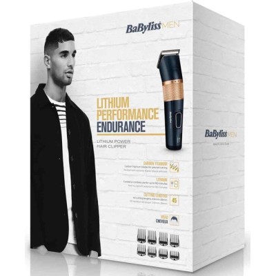 Машинка для стриження Babyliss, мережа+акум., вібраційний мотор, насадок-8, кейс, титан.напил., синій (E986E) Машинка для стриження Babyliss, мережа+акум., вібраційний мотор, насадок-8, кейс, титан.напил., синій (E986E)