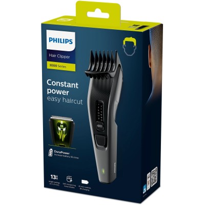 Машинка для стриження Philips Series 3000, акум., роторний мотор, насадок-2, сталь, чорно-сірий (HC3525/15) Машинка для стриження Philips Series 3000, акум., роторний мотор, насадок-2, сталь, чорно-сірий (HC3525/15)