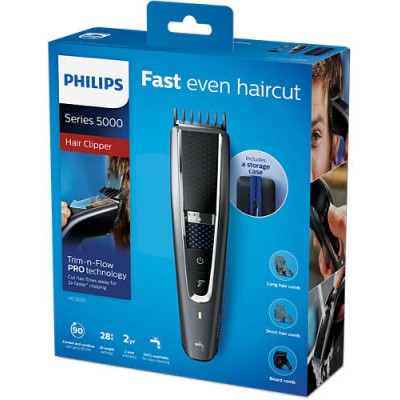 Машинка для стриження Philips Series 5000, акум., роторний мотор, насадок-2, кейс, сталь, чорно-сірий (HC5650/15) Машинка для стриження Philips Series 5000, акум., роторний мотор, насадок-2, кейс, сталь, чорно-сірий (HC5650/15)