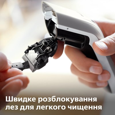 Машинка для стриження Philips, акум., роторний мотор, сталь, сріблястий (QC5130/15) Машинка для стриження Philips, акум., роторний мотор, сталь, сріблястий (QC5130/15)