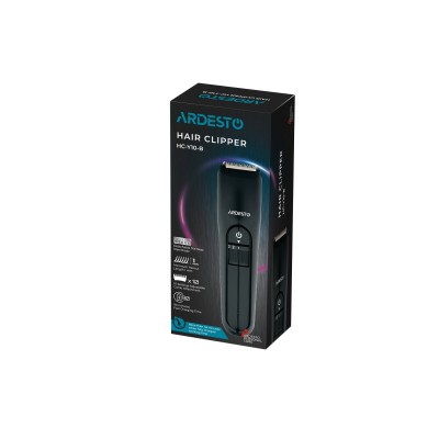 Машинка для стрижки Ardesto HC-Y10-B, мережа+акум., насадок-1, сталь, чорний Машинка для стрижки Ardesto HC-Y10-B, мережа+акум., насадок-1, сталь, чорний